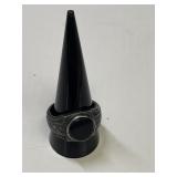 Black Stone Ring Size 9 3/4 Unknown Markings
