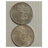 1900-O, 1882-O Morgan Silver Dollar Better Conditi