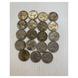 19 Silver War Nickels