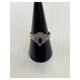 Silver Ring W/ Secret Compartment Size 7 Marked 92