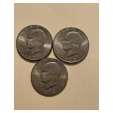 3 Liberty Ike Dollars