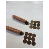 2 rolls of wheat pennies each