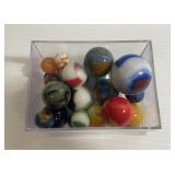 Lot of Antique Glass Marbles Many Shooters size