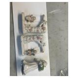 PAIR OF CERAMIC "SWINGING" CHILDREN FIGURES,