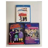 LOT OF 3 THREE STOOGES DVDS/BLU RAYS