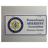 PENNSYLVANIA SHERIFFS ASSOC LICENSE PLATE