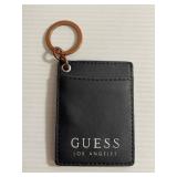 Guess Brand Leather Card Holder Keychain