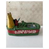 CAST IRON INDIAN/FROG MECHANICAL BANK