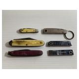 Lot of 6 Vintage Advertising Pocket Knives