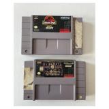 2 UNTESTED SNES JURASSIC PARK, THE ULTIMATE FISHIN