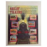 Vintage Great Trains Stamp Collection