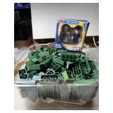 Container of mixed Mega Bloks Green and Make it b