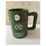 VINTAGE QUAKER STATE BARREL COFFEE CUP