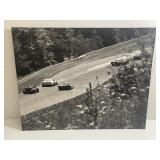 Original Race Track Race Car Photo 20"x16"