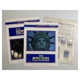Lot of 3 Statue of Liberty Stamp Collections On Pa