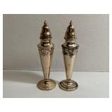 SET OF 2 MASCO SALT&PEPPER SHAKERS SILVER PLATED