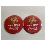Lot of 2 Coca-Cola Advertising Pins