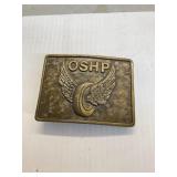 Ohio State Highway Patrol brass belt buckle
