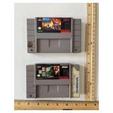 2-UNTESTED SNES BIG HUNT,  CLAY FIGHTE II