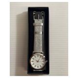 Avon Silver Glitter Wrist Watch New in Box