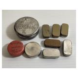 Lot of 9 Antique Elgin Watch Part Metal Tins