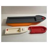 3 Vintage Lego Boat Toys