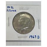 1969-D Kennedy Half 40% Silver