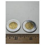 2-1996 Canadian 2 Dollar Coins