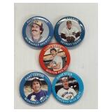 3 1984 FUN FOOD BUTTONS -  BASEBALL CARDS