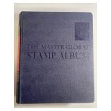 Vintage Master Globe Stamp Album with Stamps