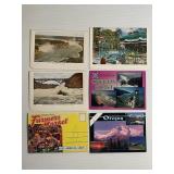 Lot of 6 Vintage Postcards Folders