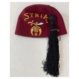 VINTAGE SYRIA JEWELED FEZ HAT