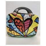 "HEYS" HARD COVER TRAIN CASE W/ HEART-BRITTO COLL