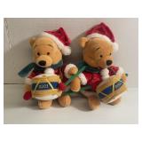 2 Winnie The Pooh Drummer Plush Toys