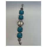 Quartz Turquoise Watch it works check the time