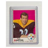 Vintage 1969 Steelers Paul Martha Football Card