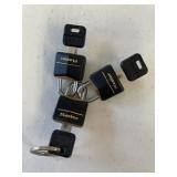 3 MASTER LOCKS W/ KEYS
