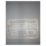 1894 American Express Company Shipping Receipt