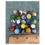 25 Mixed Marbles 1/2' to 5/8'