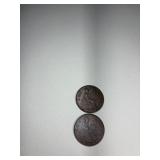 2-United Kingdom Pennies Both 1936