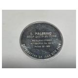 Vintage 1975 Pittsburgh Steelers Schedule on Token