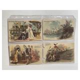 Set of 4 Victorian Trade Cards Cut out