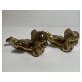 Set of 2 Brass Cherub Angel Figures