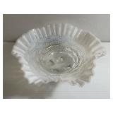 Fenton Style Candy Dish With Ruffles