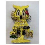 CAST IRON EARRING HOLDER W/ EARRING PAIRS