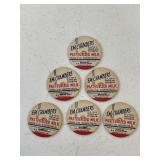 E M CHAMBERS MILK CAPS - 6