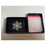 Avon Silver Colored Snow Flake pin New in box