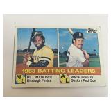 1983 Topps Batting Leaders Boggs/Madlock Card
