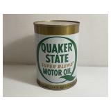 Vintage 1970s Quakers State Oil Can Tin