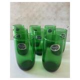 8 - FOREST GREEN ANCHORGLASS W/ HOLDER